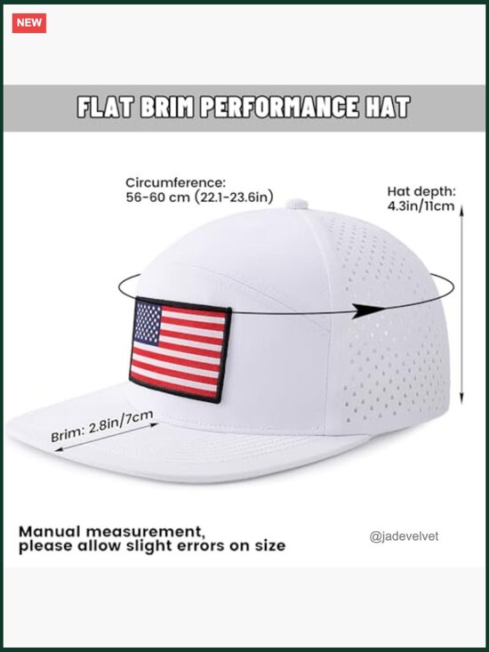 Patriotic Mesh Snapback Hat with Flag Patch, Quick Dry, UPF 30 main image 7